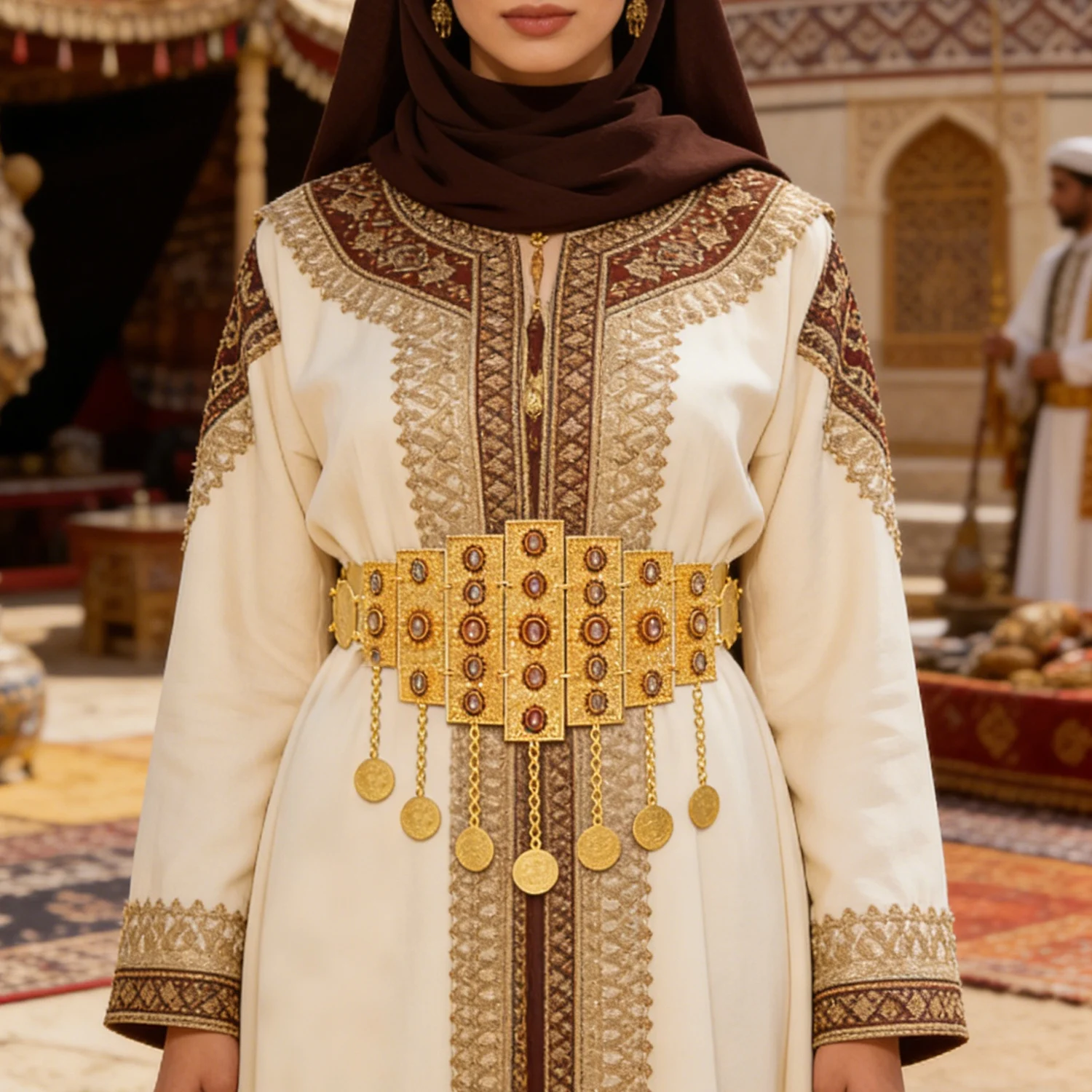 

Golden Coins Alloy Carved Belts India Belly Dance Moroccan Waist Chain Afghan Turkish Kurdistan National Dress Body Jewelry