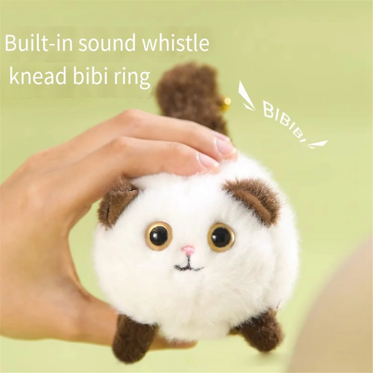 B Wag Tail Cat Plush Toy Soft and Comfortable Stuffed Animal Move and Swing Rotating Cat Doll Toy Gift Home Ornaments