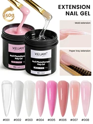 XEIJAYI 150g Poly Nail Gel UV LED Cured Builder Nail Gel Crystal Nail Extension Gel For Nails DIY At Home Salon