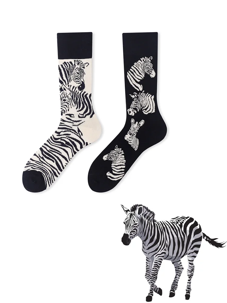 Chaussettes longues en coton peigné pour femmes, nouveauté colorée, chaussettes amusantes, chaudes, décontractées, mode automne et hiver, qualité, lot de 5 paires