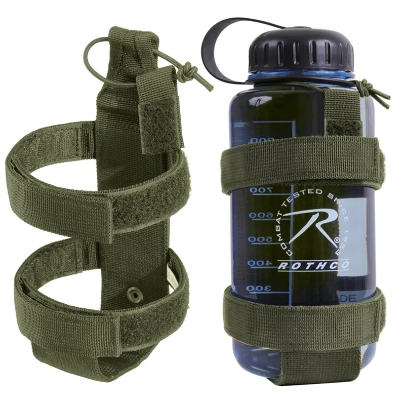 Lightweight MOLLE Bottle Carrier Adjustable Tactical Water Bottle Holder Molle Portable Belt Carrier for Outdoor Walking Running