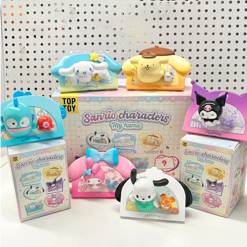 

Sanrio Family MY магнит на холодильник для дома Series глухая коробка Cute Hangyodon Melody, аниме-фигурка, домашний декор