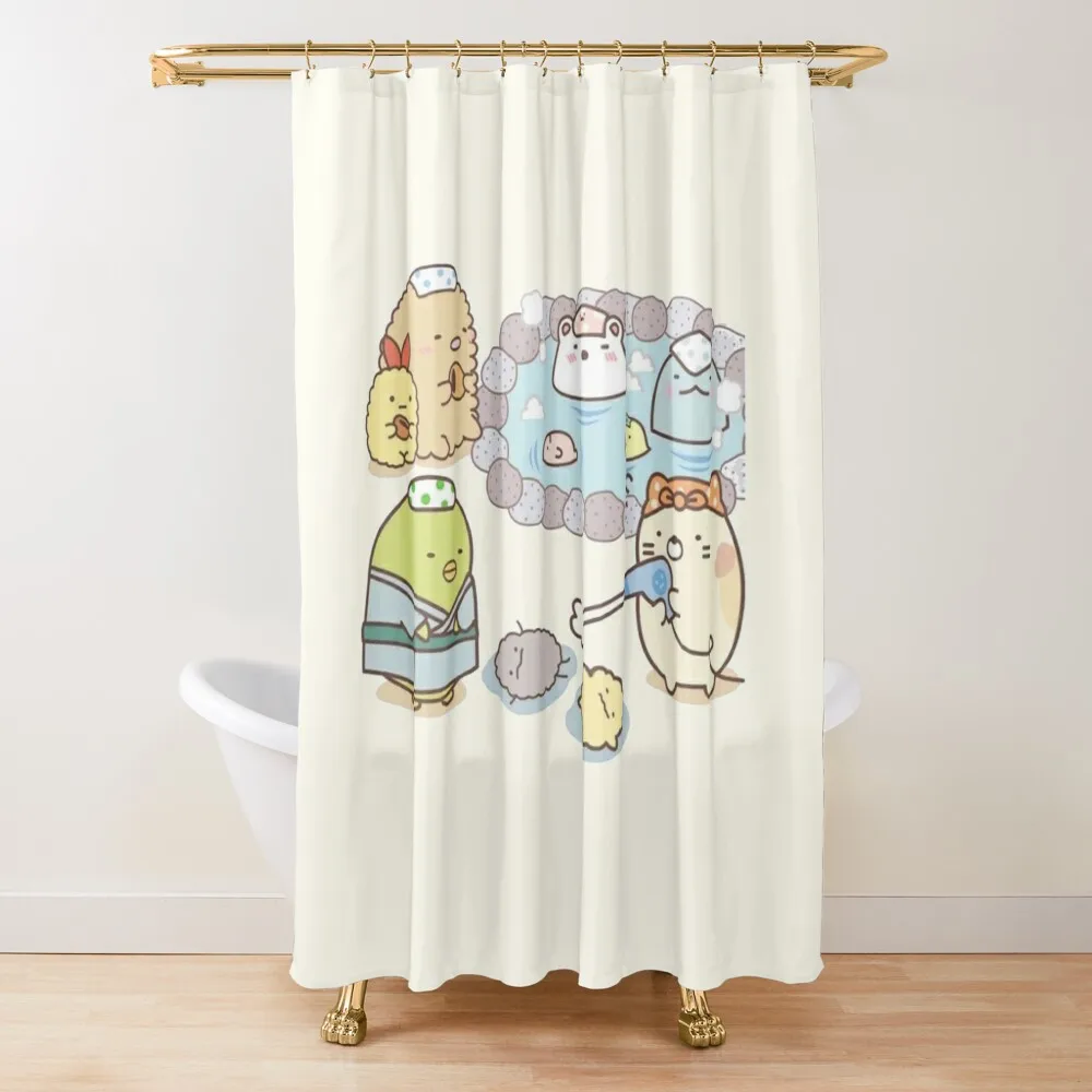 

Sumikko Gurashi Hot Spring Shower Curtain Shower Set For Bathroom Bathroom Shower Anime Curtain