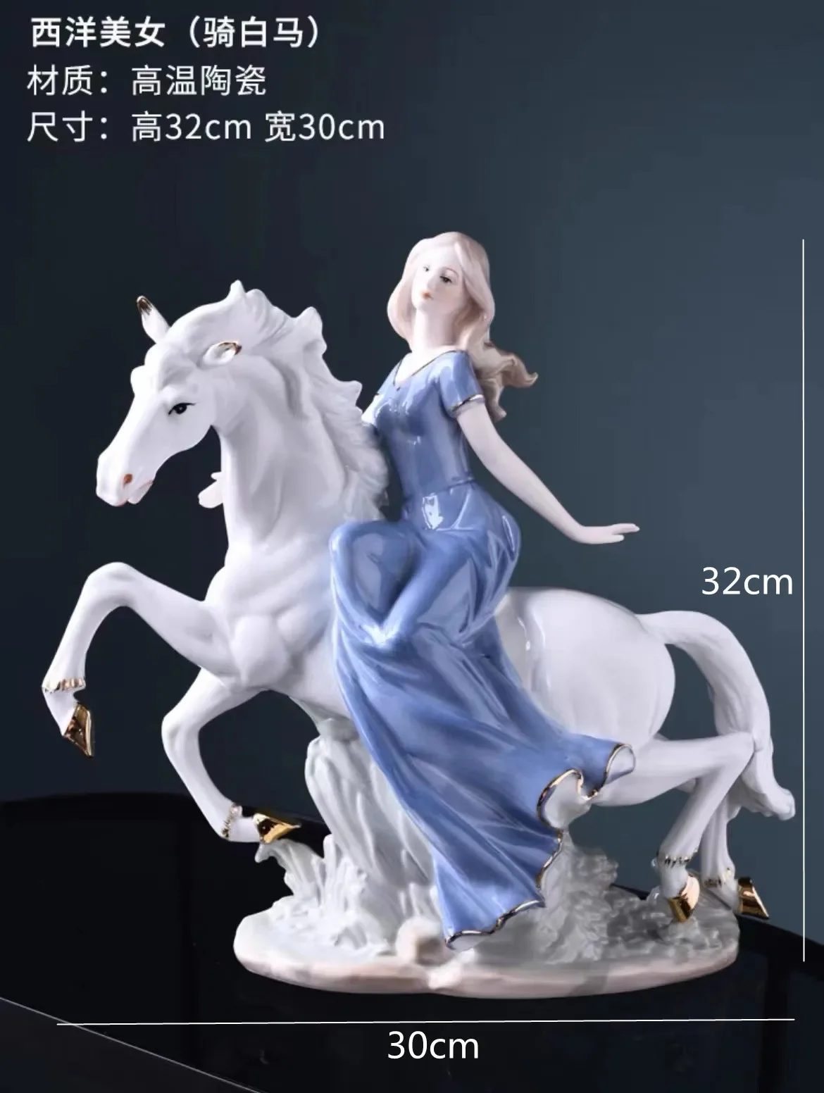 Ceramic Ornament Crafts Home Accessories Desktop Decorations Statuette Sculpture Display Knickknacks Statue Figurines Gift view 4