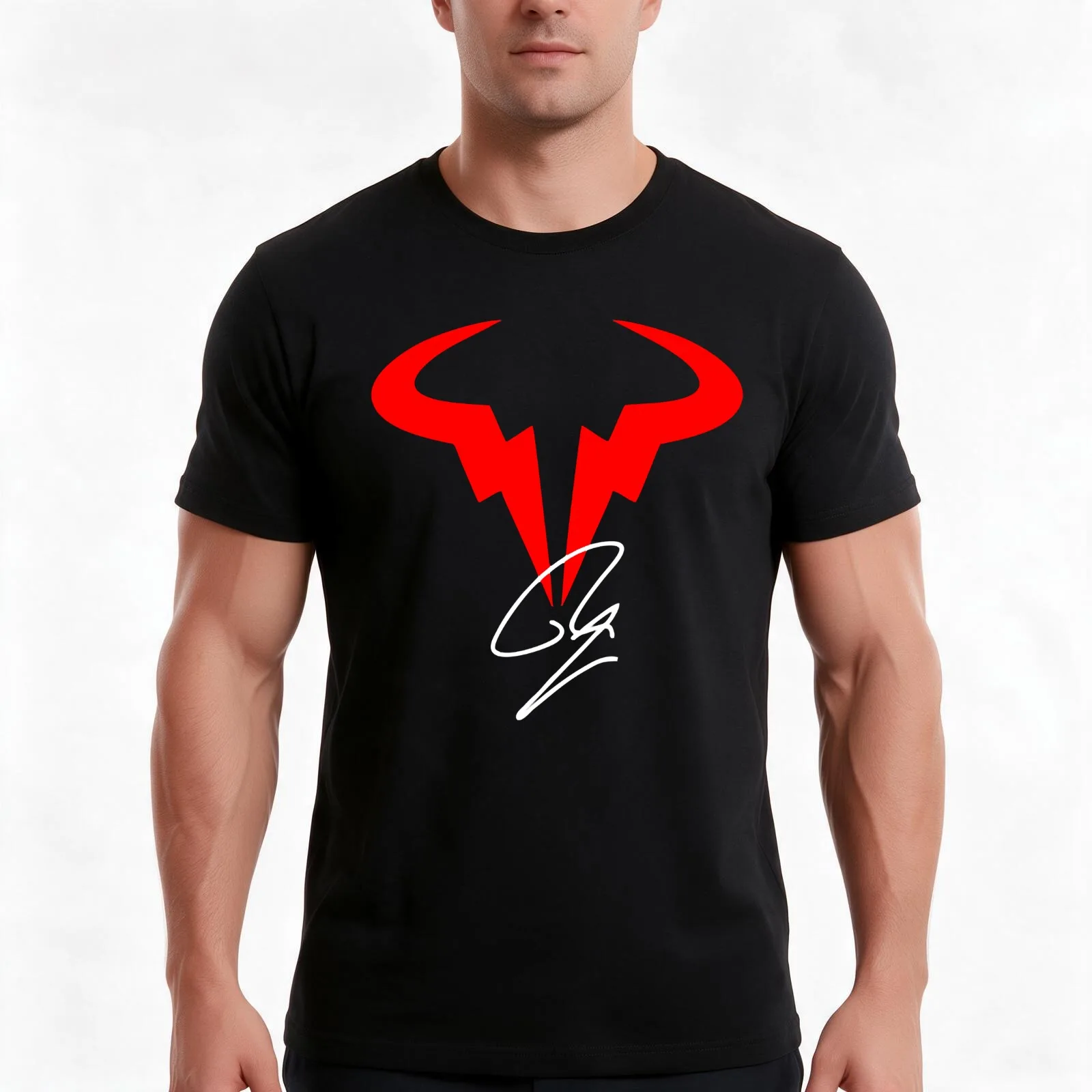 Rafale nadal signature T-Shirt Summer Casual Cotton Tee Oversized Streetwear Tops Vintage Graphic Print Unisex Men Women