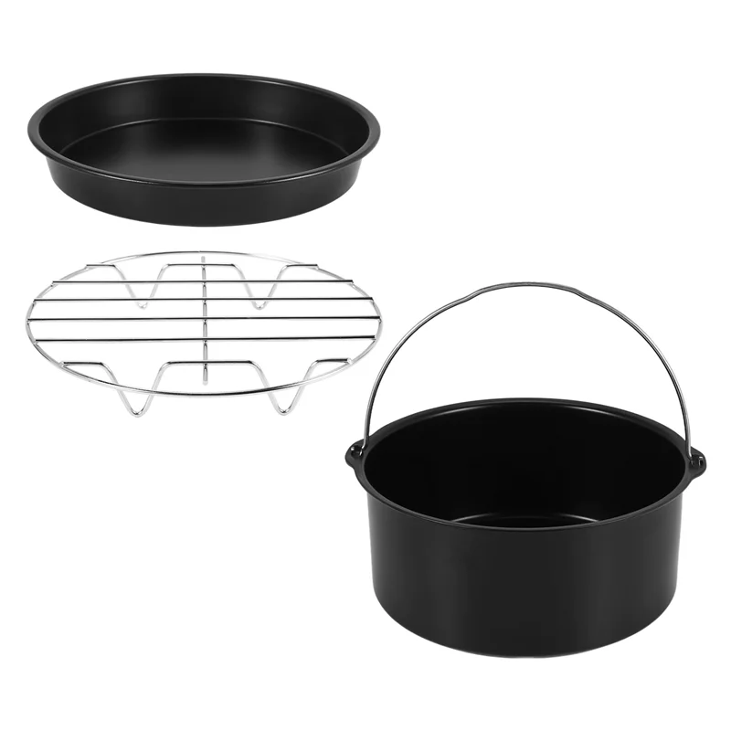 

A33Z-банки для торта, противень для пиццы, 3 шт./компл., стальная круглая фритюрница, духовка, мультиварка, аксессуары, бочка для выпечки торта для домашней кухни