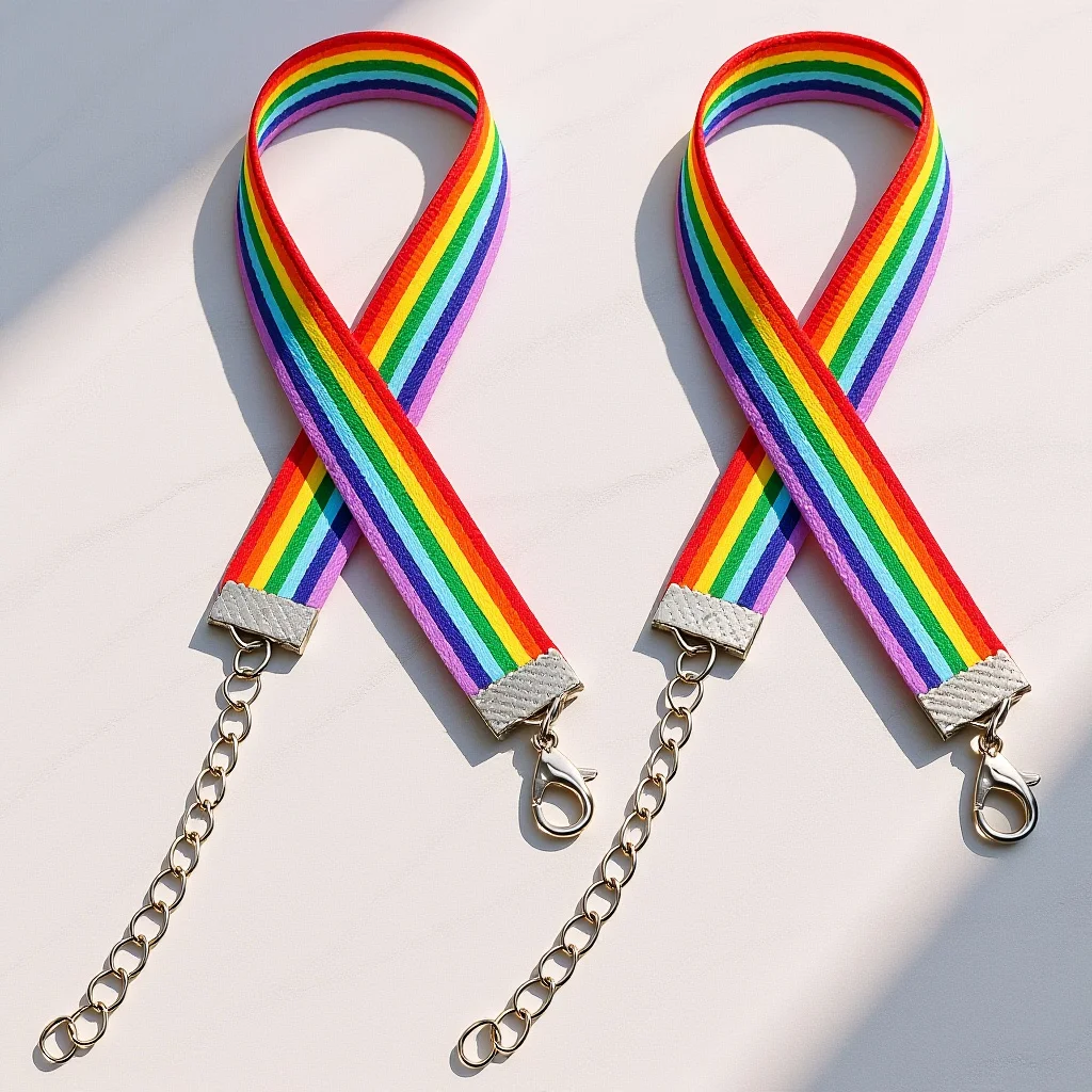 

Colorful Rainbow Bracelet for Men 2 Pcs Gay Pride Wristband Wrist Chain Jewelry Accessory for Homosexual Individuals