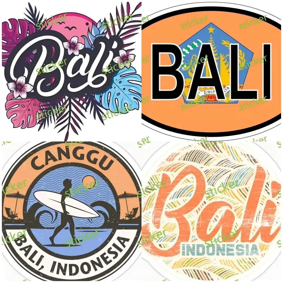 

Dubai Indonesia Sticker Flag Bali Vinyl Waterproof Stickers Notebook Laptop Tumbler Decal