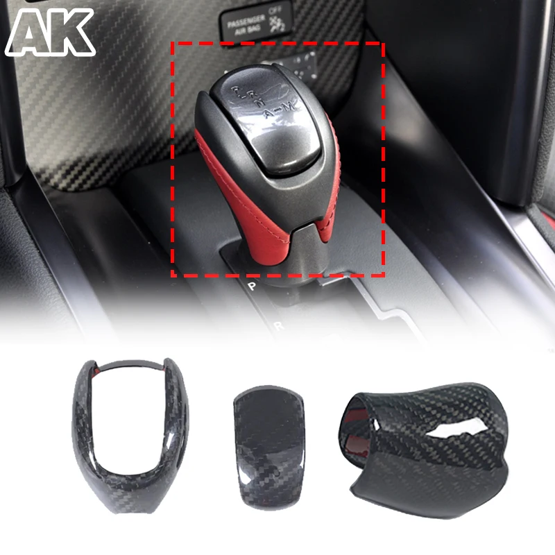 

For Nissan GTR R35 2008-2016 Real Carbon Fiber Car Gear Shifter Head Cover Decorate Car Interior Accessories
