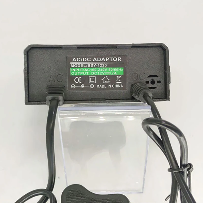 แหล่งจ่ายไฟ 12V 2A กล้องวงจรปิดอะแดปเตอร์กันน้ํา EU US ปลั๊กอะแดปเตอร์ 2.1X5.5 มม.สําหรับกล้องวงจรปิดกล้อง Charger