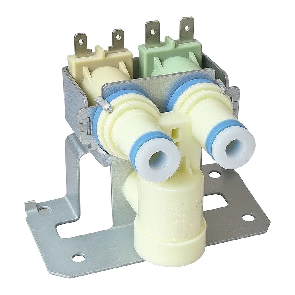 Dual Solenoid Water Inlet Valve WR57X10052 ABS Plastic For GE For Hotpoint For RCA Refrigerator Ice Maker Replacement Part Easy