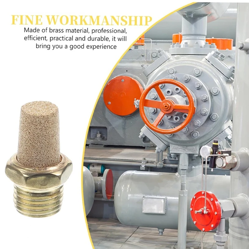 AT64 8Pcs Compressor Exhaust Valve Pneumatic Rapid Exhaust Stopper Exhaust Air Conditioning Vents 1/8Inch