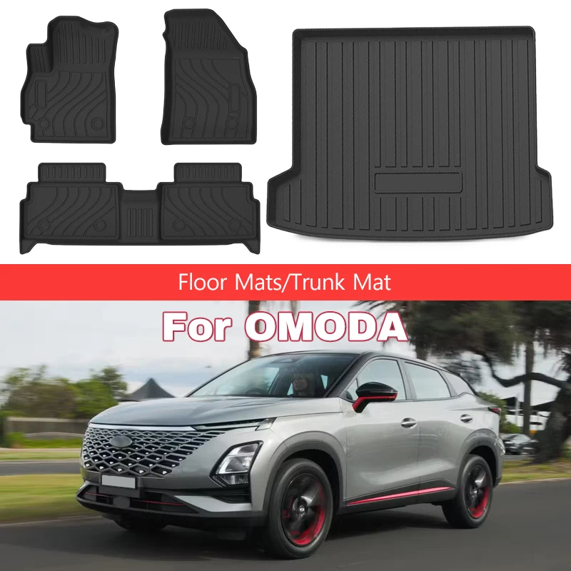 

Car Floor Mats For OMODA 2022-2024 Fuel Tank Switch TPE Trunk Pads Double Layer Foot Carpets Anti - Slip Waterproof Cargo Liners