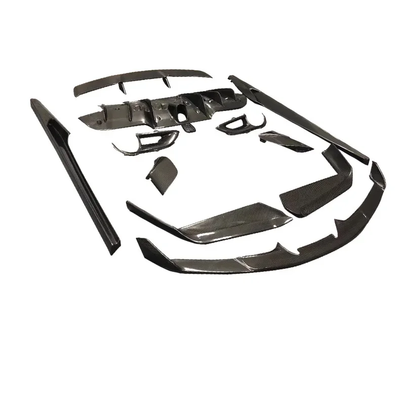 Suitable for 488 modification, carbon fiber small surround kit front lip, rear lip, tail light frame