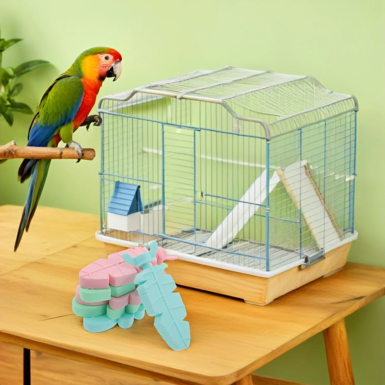 

6pcs Parrot Perch Stand: Pla Durable Bird Cage Perch Stick For Grinding Claws Anti-Slip Textured Platform For Cockatiels Budgies