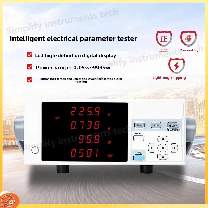 Intelligent Electrical Parameter Tester AC 9999W Single Phase Power Meter Digital Multifunction Energy Meter Voltage Current