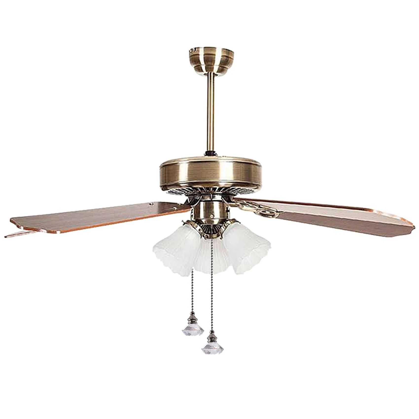 ABWZ-4 Pcs Crystal Pull Chains Ceiling Fan Chain Extension Fan Pull Chain Pendant 50Cm Ceiling Fan Chain Extender Ornament