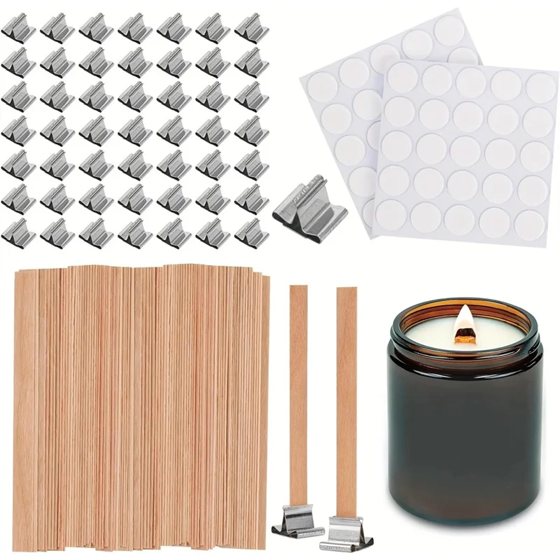 KYCOR-فتائل خشبية لصنع الشموع لشمع الصويا، شمع جوز الهند للمبتدئين والمحترفين