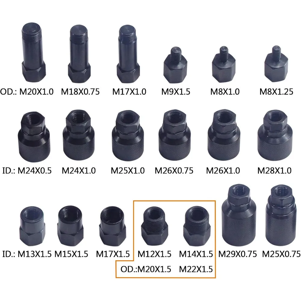 Upgrade Diesel Common Rail Injector Pneumatic Extractor Puller Removal Tool Set 21pcs Diesel Injector Extractor Tool Kit view 5