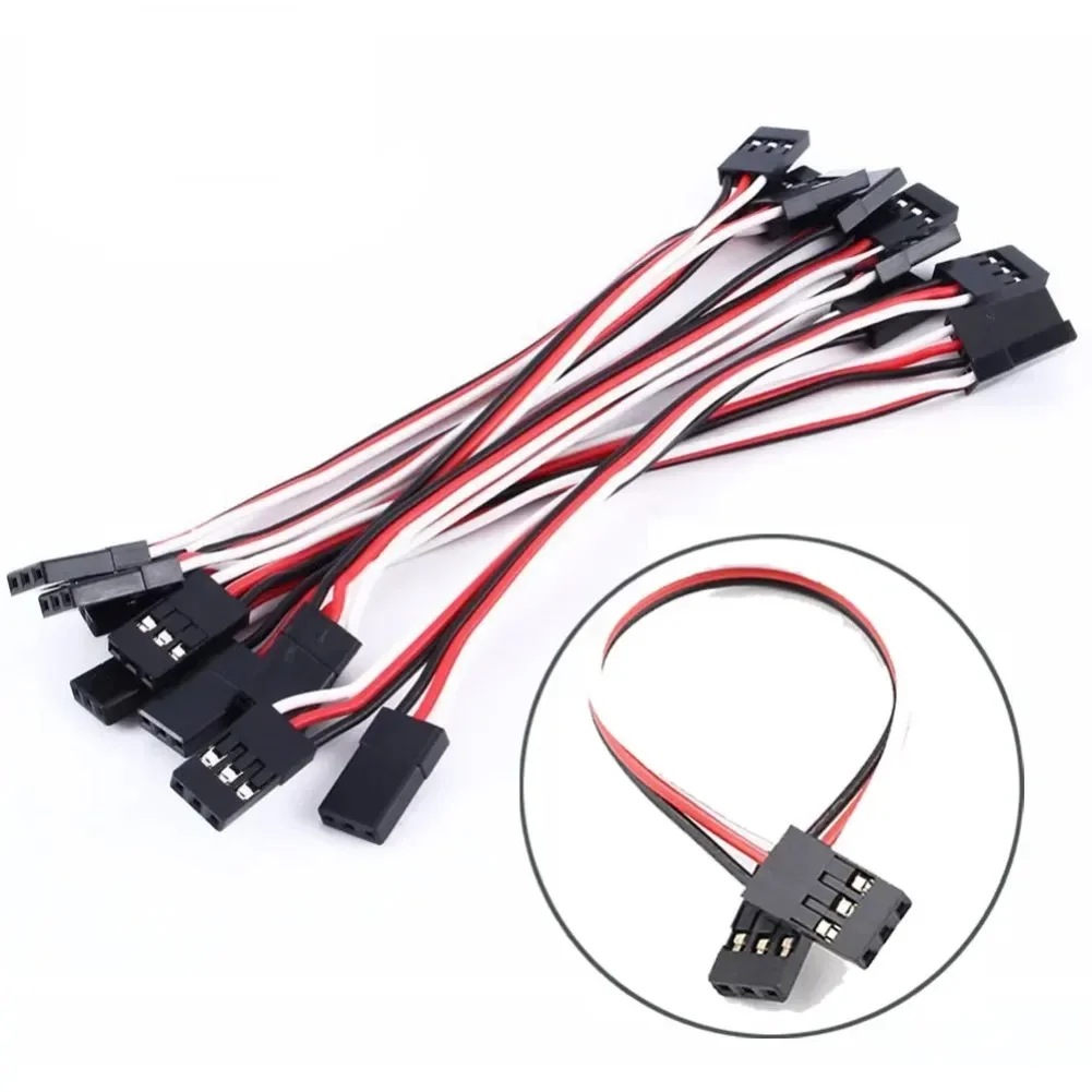5/10 Uds Cable de extensión Servo Cable macho a macho enchufe JR 10cm 3,93 pulgadas Cable de 3 pines para FUTABA RC avión coche barco