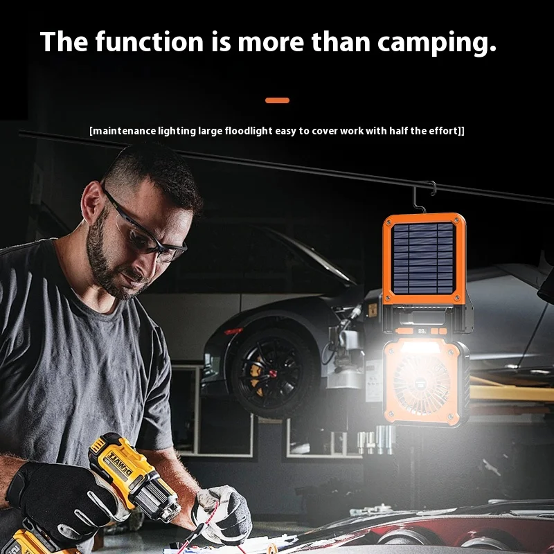 Outdoor Fan Camping Light Portable Usb Tent Lighting Led Multifunction Camping Solar Fan Light