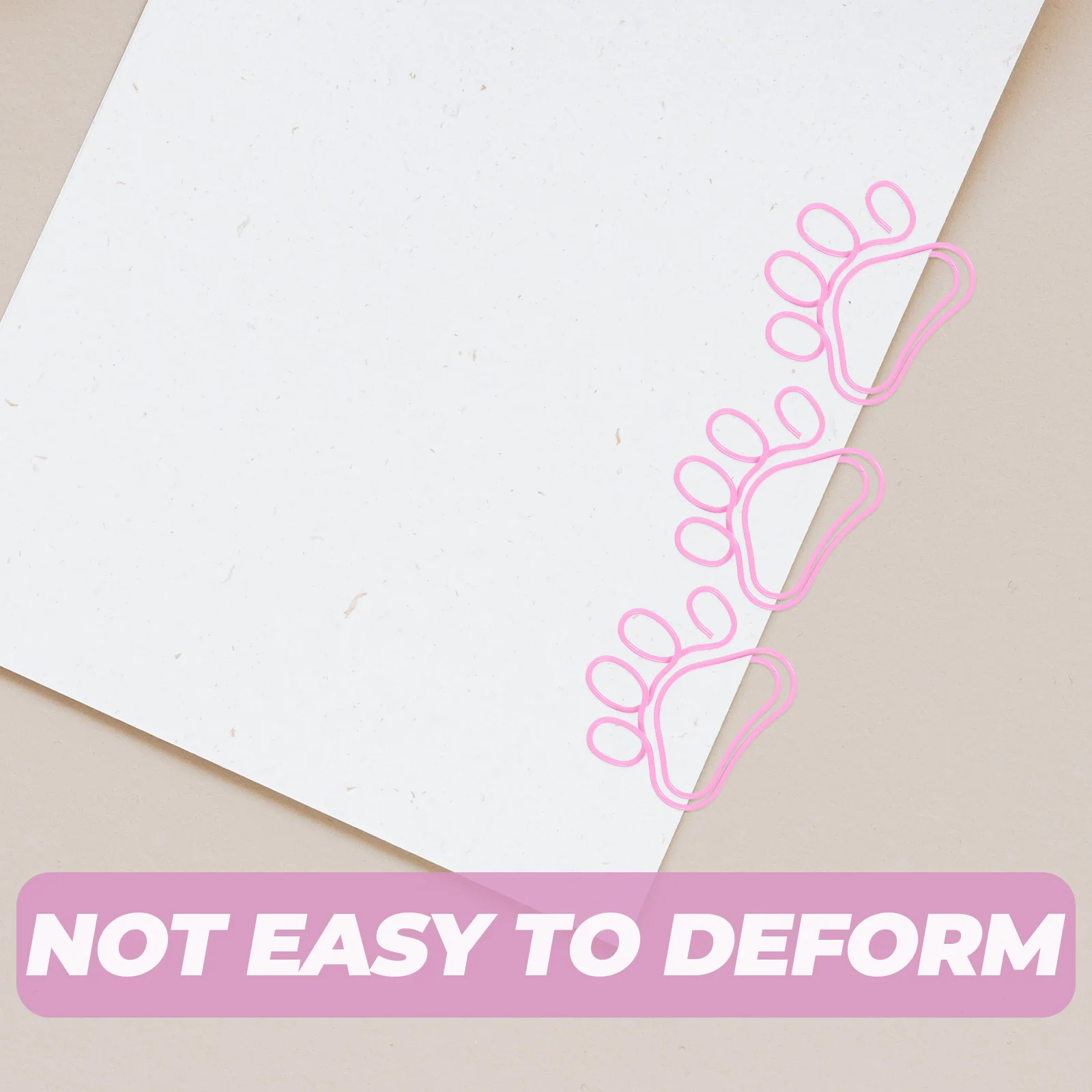 20 Pcs Cartoon Paw Print Paper Clip Clips for Paperwork Office Paperclips Document