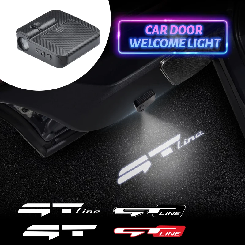 LED GT Line Logo Car Door Courtesy Light Laser Projector Welcome Lamp For Sportage Stonic Rio Sorento Ceed Optima Stinger Niro 