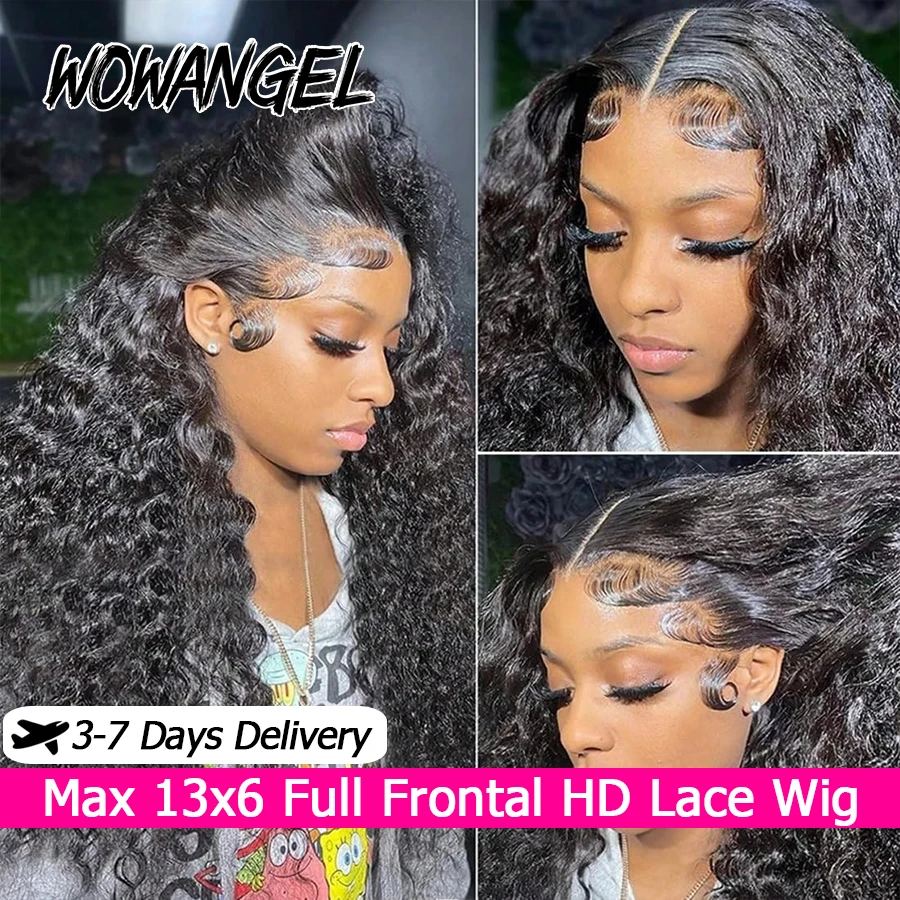 

Парики из натуральных волос с волной воды 13X6 HD, кружевной фронтальный парик, 100% человеческие волосы, предварительно выщипанные, полные фронтальные парики, бразильские волосы для чернокожих женщин