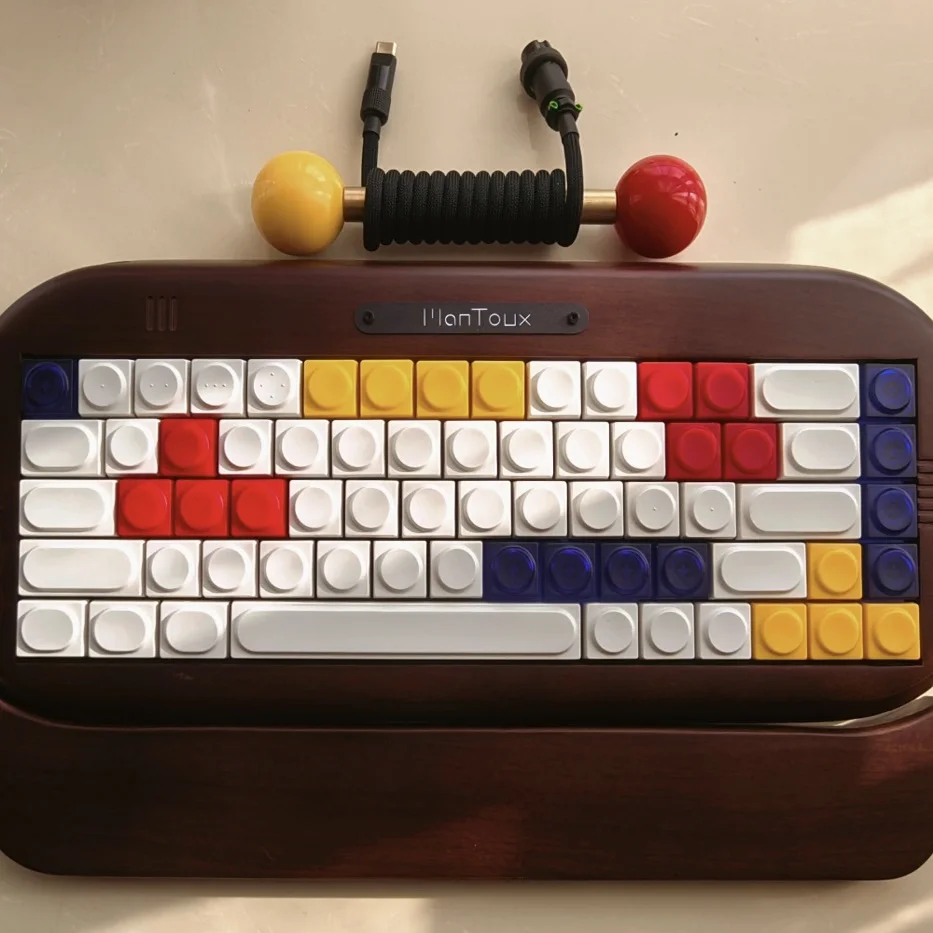Doys Colourful Building Block Keycap MX Mechanical Keyboard PBT Keycap 1U No Carving Toy Low Profile Keycaps PC Accessories Gift