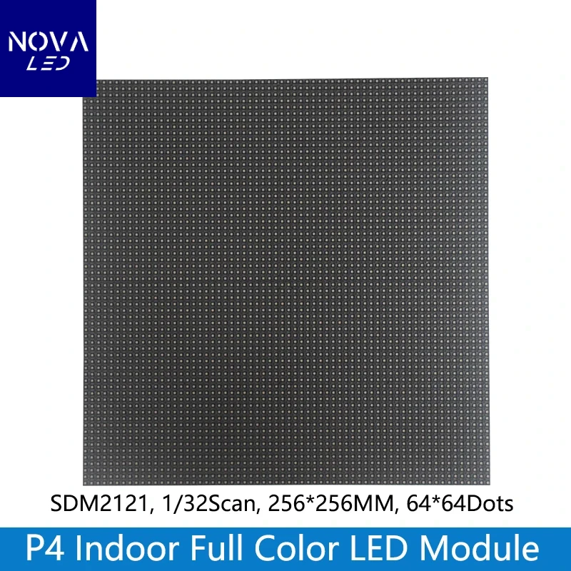 P4 Indoor LED Displays Module 64x64 Pixel SDM2121 LED video wall Full Color RGB P4 LED Screen Panels LED Matrix 256mm*256mm