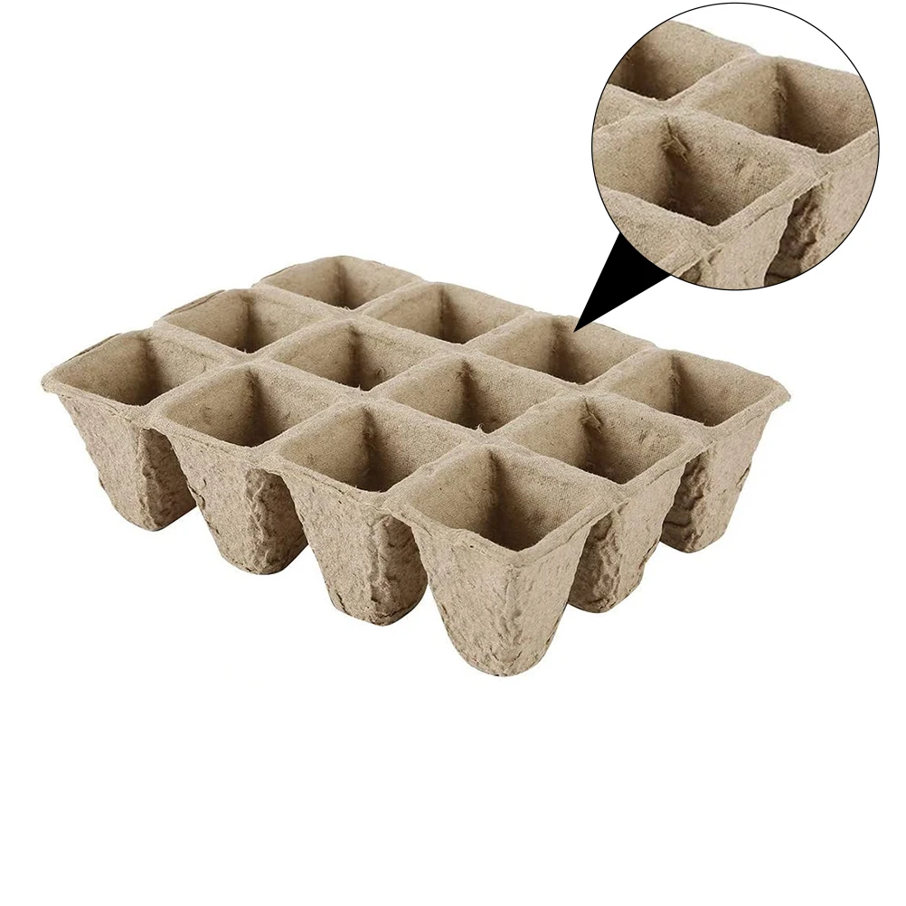 

16pcs /Set Square Peat Pot Biodegradable Pulp Plant Container Nursery Seedlings Pot For Seedling Growing Garden Tools Reusable