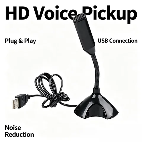 Mini USB Microphone for KTV Speaker Computer Notebook Voice Input External Audio Device Compact Digital Microphone