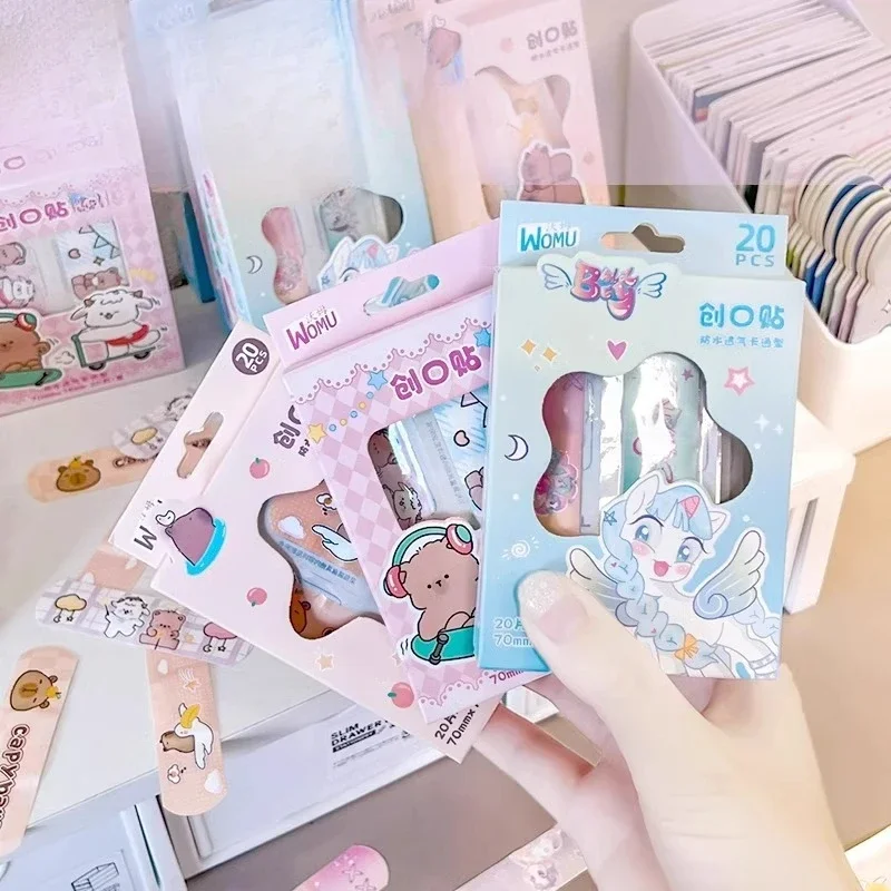 

20Pcs/box Cartoon Band-aid Cute Animation Pattern Children Waterproof Breathable Wound Hemostatic Band-aid