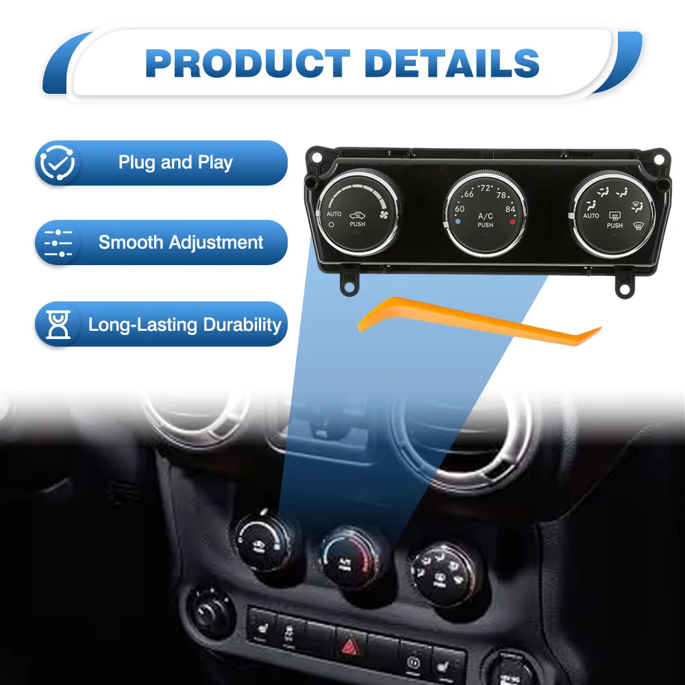 وحدة التحكم في المناخ لسخان HVAC A C لسيارة جيب رانجلر JK 2014-2017 68197437AB 68197433AB