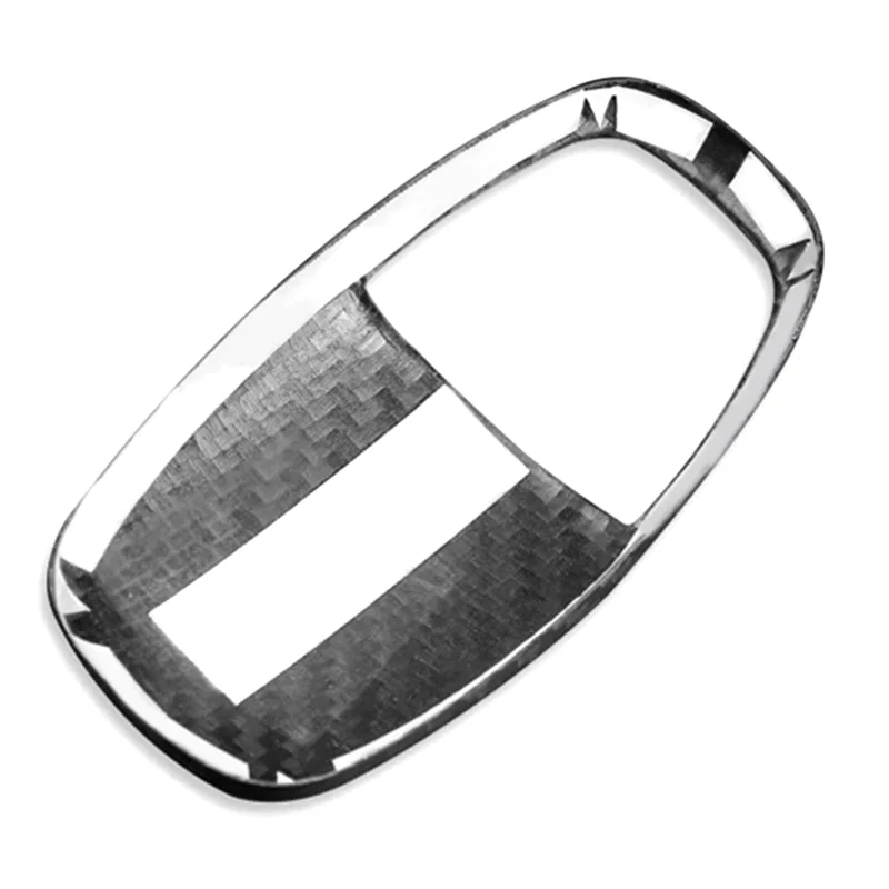 ที่ยอดเยี่ยม-คาร์บอนไฟเบอร์สีดํา ABS เกียร์รถเกียร์ SHIFT KNOB COVER สติกเกอร์ Trim สําหรับ Dodge Challenger Charger 2015-2020 เปลี่ยนชิ้นส่วน