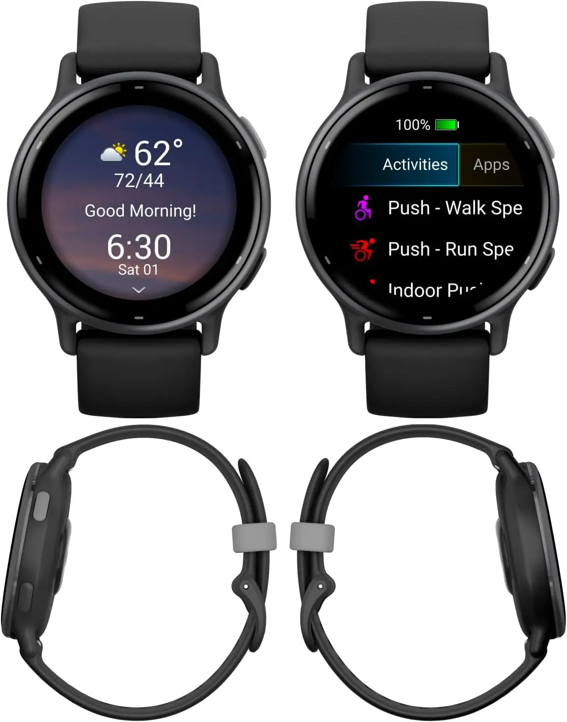 Vivoactive 5 Health and Fitness GPS Smartwatch, 1.2 in AMOLED Display, Up to 11 Days of Battery, Slate Aluminim