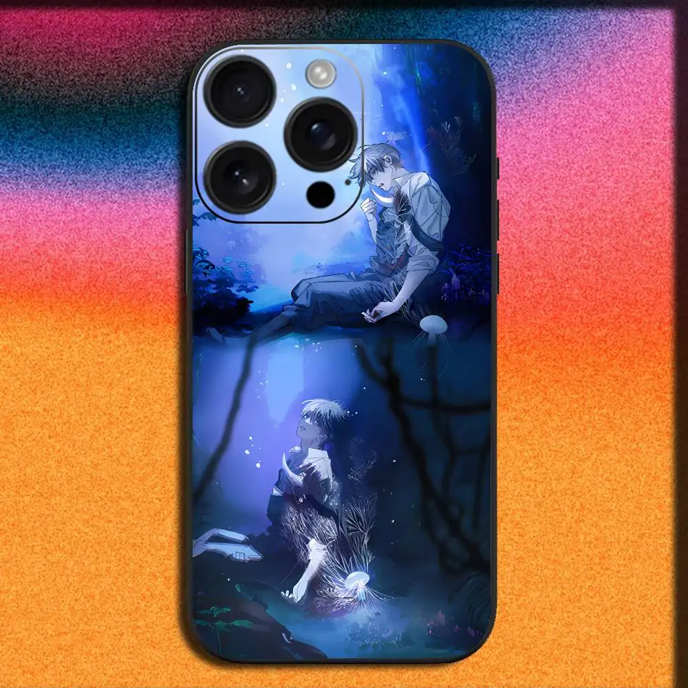 Custodia per telefono L-Little Mushroom Comics per iPhone 17,16,15,14,13,12,11,Pro,Max,Plus,E,SE4,Air,Mini Cover nera