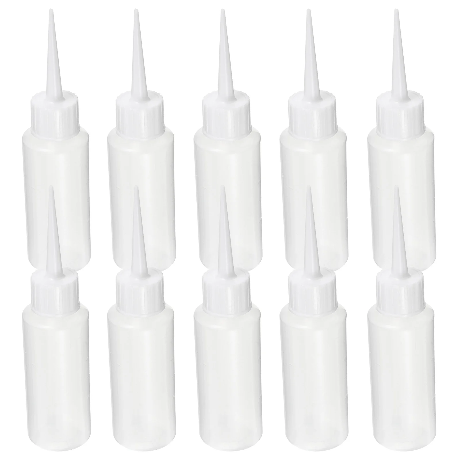 

10pcs 50Ml Squeeze Bottle For Glue Dispensing Clear Plastic Applicator Bottles Reusable Liquid Adhesive Filler