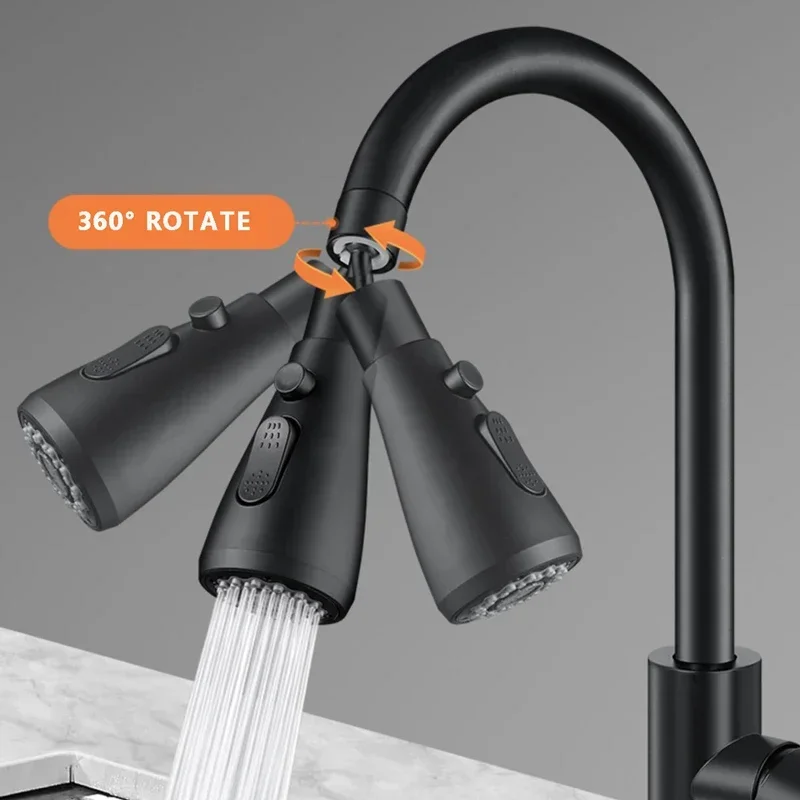 Kitchen faucet extender anti-splash water artifact universal universal sink universal joint water nozzle booster shower