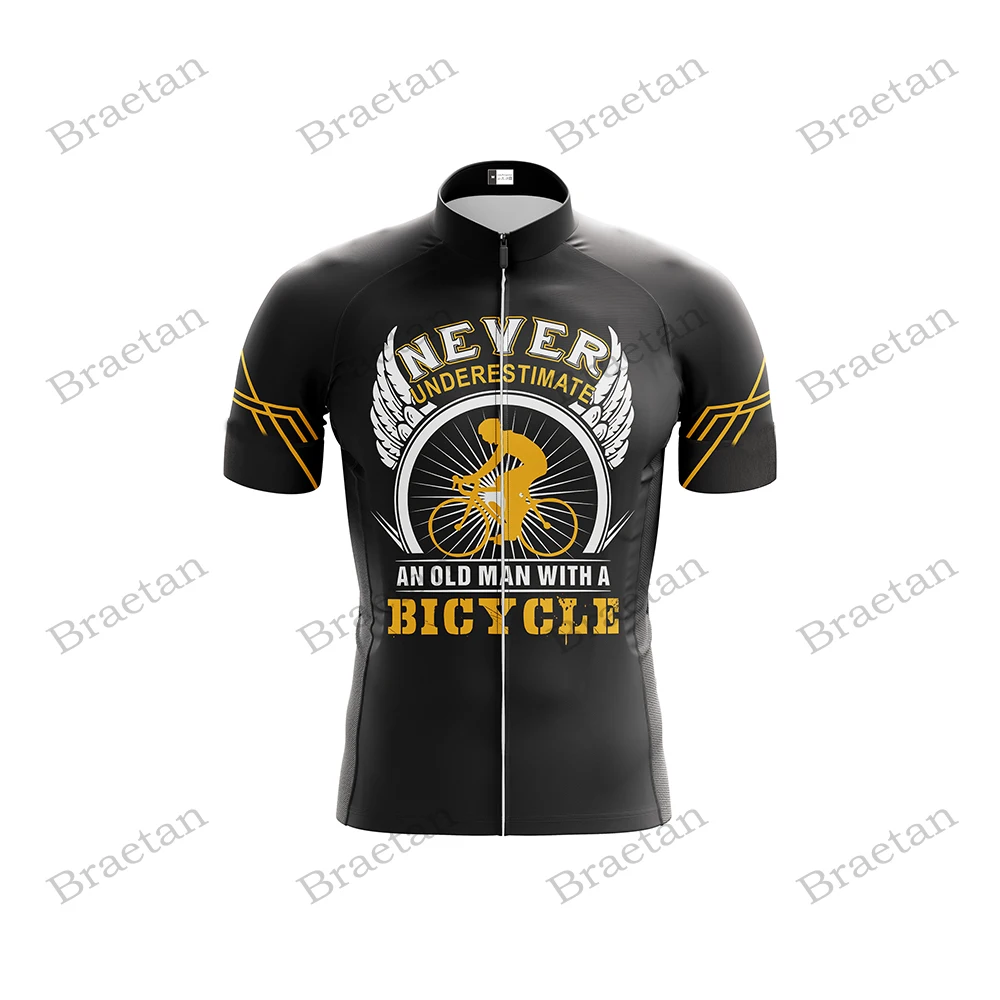 Multiple Old Men Cycling Jersey Men Short Sleeve Ride Bike Jersey Summer Cycling Clothing