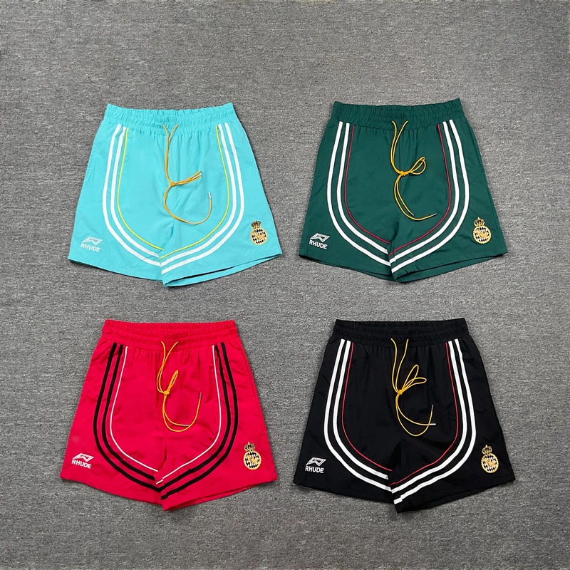 RHUDE Pants Quality Men Casual Logo Embroidery Printing Short