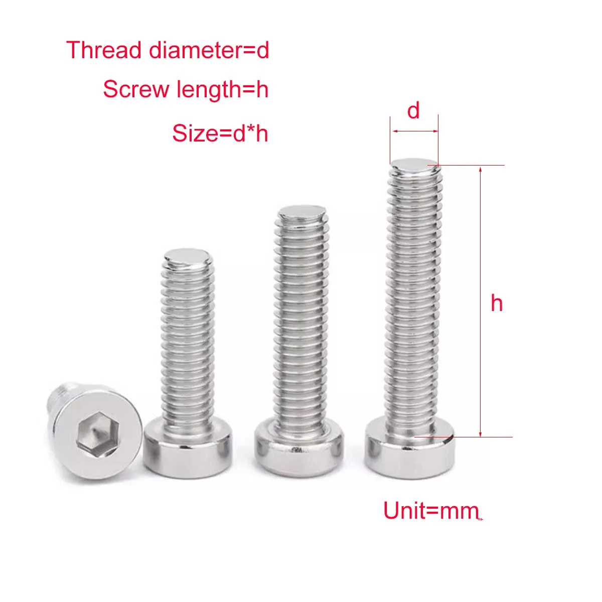 

304 stainless steel thin head hexagonal screw M5M6M8M10