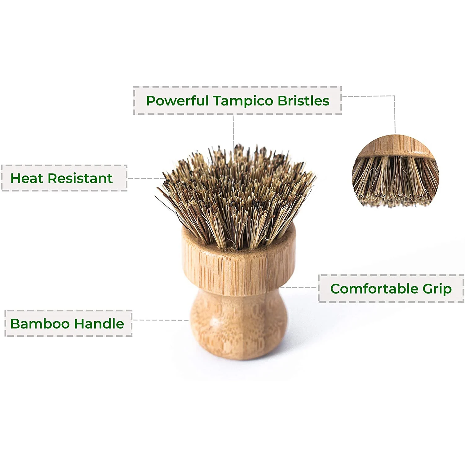 竹製ディッシュブラシ & 木製ボトルブラシ 広口ボトル、カップ、瓶用、皿、ボトル、ポットの掃除用ディッシュブラシ HOT!