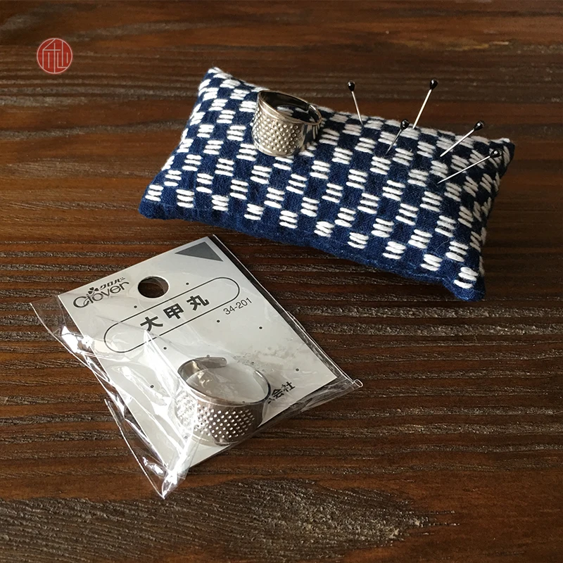 

[Semi-circular Sewing Thimble] CLOVER Coke Brand, Fabric Patchwork Embroidery DIY Metal Thimble Adjustable