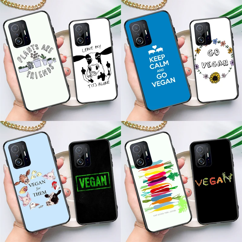 Go Vegan Case For POCO F5 X5 X3 Pro X4 F4 GT F3 M5s C40 Cover For Xiaomi 13 12 Lite 11T 12T Pro 12X