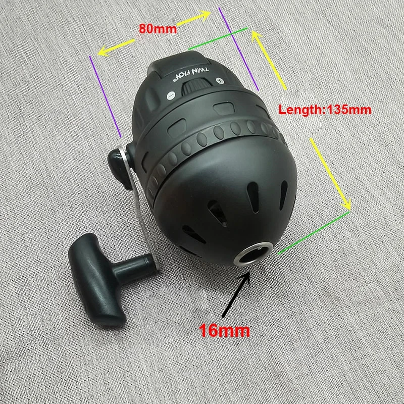 Imagem -03 - Grande Fechado Fishing Reel Slingshot ao ar Livre Fish Shoot Metal Spool com Linha pe Bl45 55m