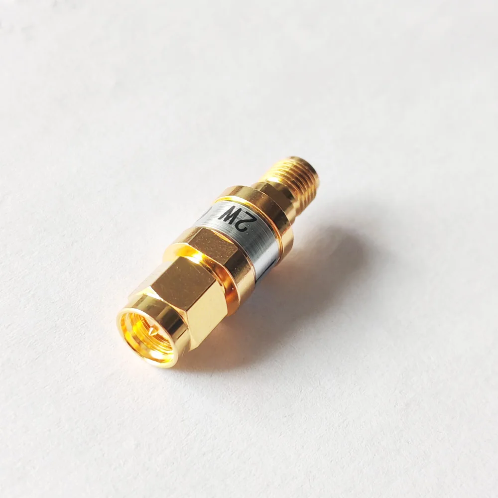 Bidirectional gold 2W SMA Fixed Attenuator 6GHz  8GHz 1dB 2dB 3dB 6dB 10dB 15dB 20dB 30dB