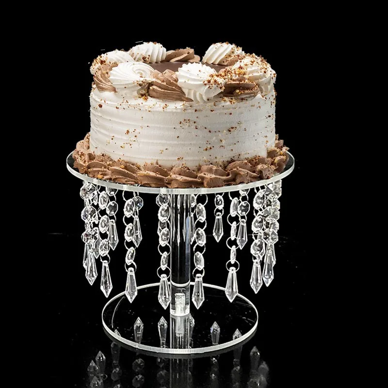 Wedding dessert table cake rack combination set European crystal acrylic cake tray West Point tray decorative ornaments