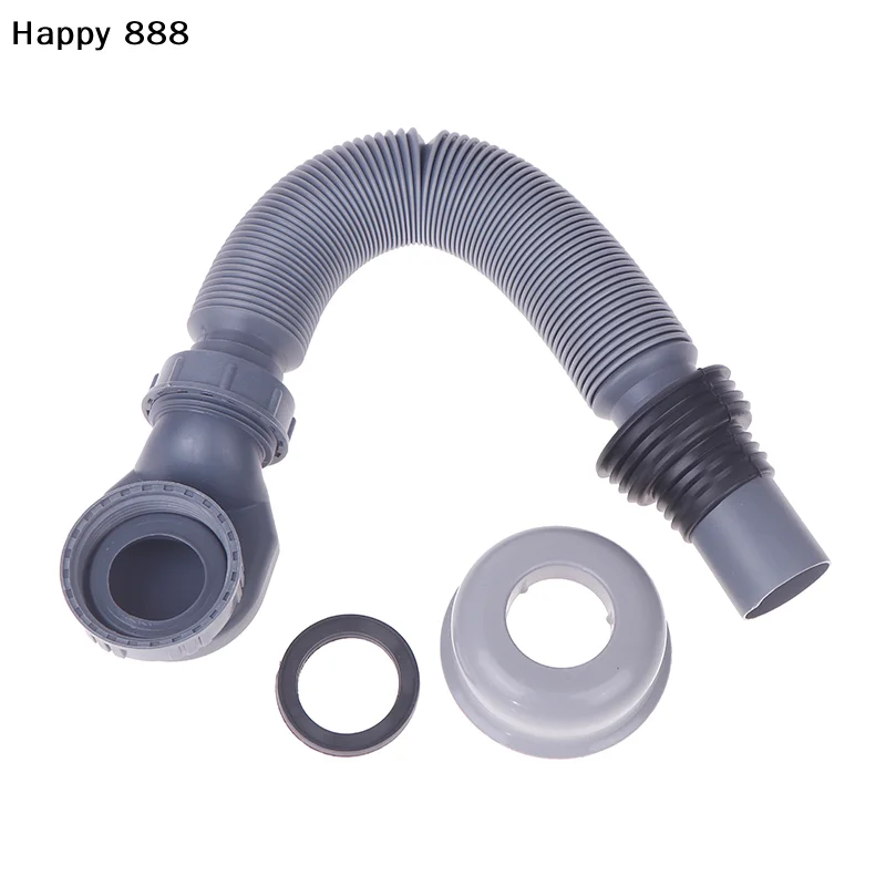 High-Quality ABS/PP Gray Drain Pipe With Water Seal For Flat Bathtub – Efficient Drainage