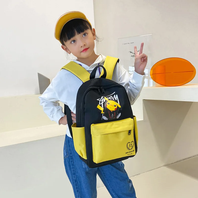 Pokemon Pikachu Backpack Anime Cartoon Bookbags Big Pocket Monster Capacity Travel Bag Teenagers Schoolbag Storage Bag Gift